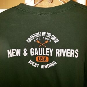 Outdoor Enthusiast Graphic Long Sleeve Tee By Gildan- Forest Green- Size: L